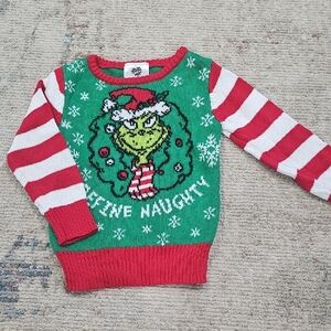 Baby Unisex The Grinch Sweater Pullover‎ Define Naughty Size 12 Months